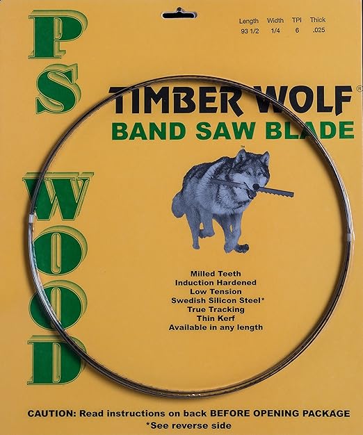 Timber Wolf 115" Band Saw Blade Fits Laguna Model 14BX, Shop Fox Model W1673, G9971 & More (3/8" x 10tpi)