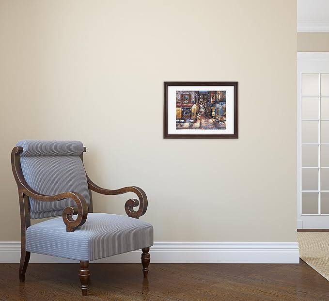 MCS 14.25x19.25 Puzzle Frame for Finished Puzzles, Walnut Woodgrain Vertical & - Image 5