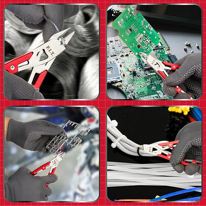 Wire Cutters,5.5'' Stainless Steel Flush Cutters,Side Cutters,Wire Snips,Flush Cut Pliers, Small Wire Cutters for Zip Tie,Jewelry Making,Plastic,Floral,Electrical,Craft,Artificial,Soft Copper