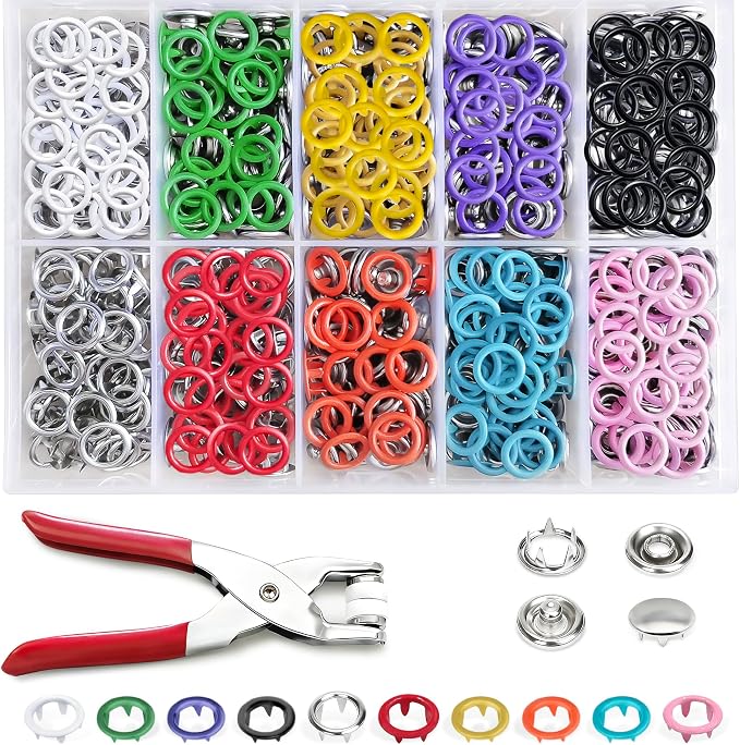 150 Sets Metal Snap Buttons by Unknown