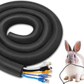 2Pack 5ft - 1inch Pet Cord Protector Chew Proof, YCLYC Flexible Wire Loom Tubing Cable Sleeve, Black Easy Install Cable Organizer, Power Wire Organizer, Cable Management Under Desk, USB, Video