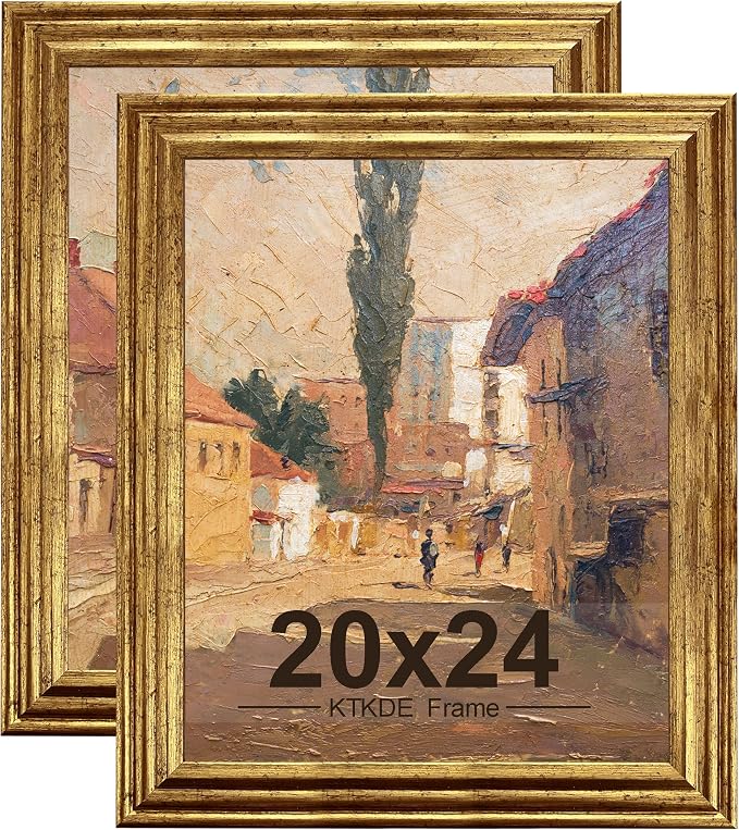 KTKDE 20x24 Picture Frame Set of 2, Ornate Vintage Poster Frames- 20 x 24 by KTKDE