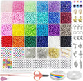 Redtwo 4mm Glass Seed Beads for Jewelry Bracelet Making Kit, Small Beads by Redtwo