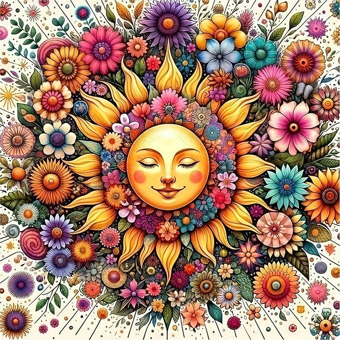 CHWGLFGG 5D Sun Face Diamond Painting Kits by CHWGLFGG