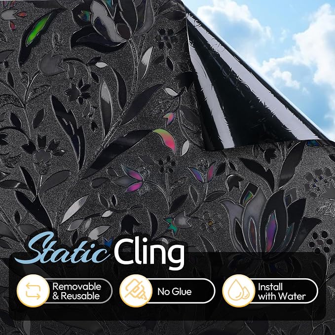 rabbitgoo Total Blackout Window Film, 17.5" x 118.1" | Sun Blocking Light - Image 4