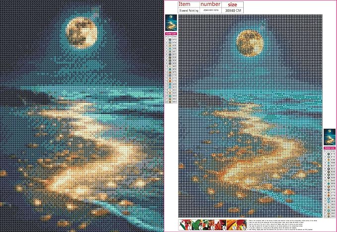 Naykow Moonlit Beach Diamond Painting Kits - Image 2