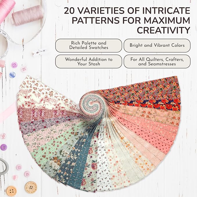 Tinyspool & Co.'s Twirlie Roll 40 Precut Quilting Fabric Strips - Image 4