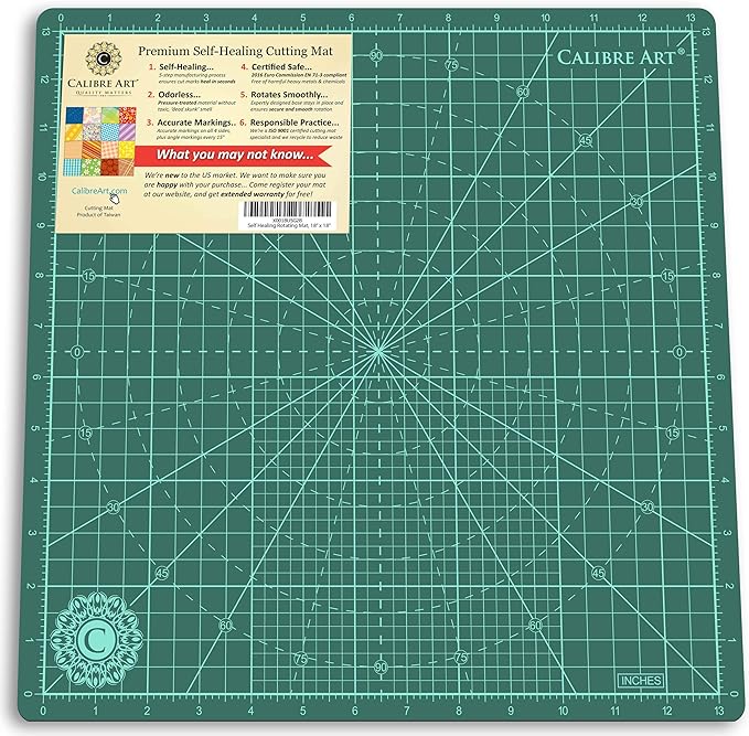 Calibre Art Rotating Self Healing Cutting Mat 14x14 by Calibre+Art