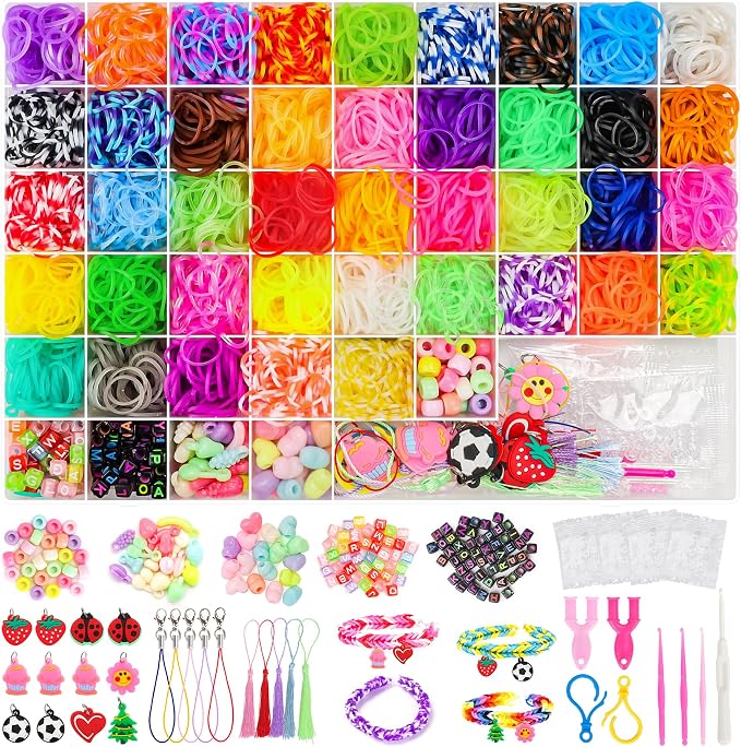 UUEMB 6000+ Rubber Band Bracelet Kit, Colorful Loom Bracelet Making Kit by Unknown