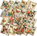 HunnmingRe 20 Pcs 10''x10'' Vintage Butterfly Quilting Fabric Square Retro by HunnmingRe