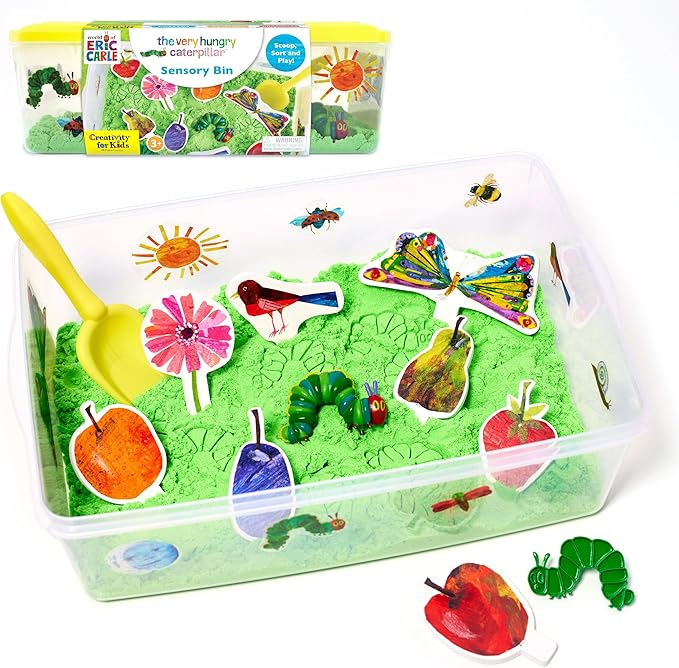 Creativity for Kids The Very Hungry Caterpillar Sensory Bin by CreativityforKids