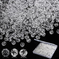 BONNY BOXX 2000pcs 4mm Acrylic Faceted Round Crystal Beads Transparent White by BONNY+BOXX