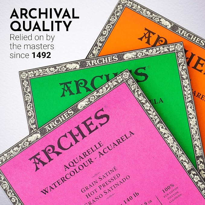 Arches Watercolor Paper Block, 7.9" x 7.9", 140 pound - Image 6