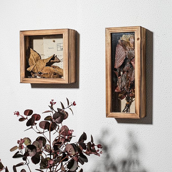 Freezing point Shadow Box Frame 5x12.5 Flower Shadow Box Pin Display Case - Image 7