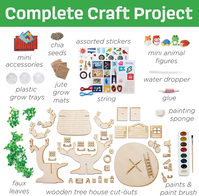 Creativity for Kids Build and Grow Tree House Craft Kit - Image 3