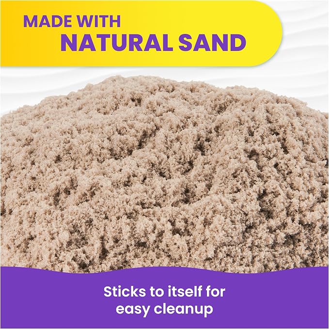 Kinetic Sand 2lb Brown, Moldable Play Sand Sensory Toys, Ages 3+ - Image 4