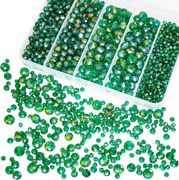 800Pcs 4/6/8/10mm Crystal Glass Beads by Laopottbeads
