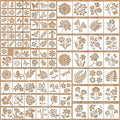 100Pcs Flower Stencils 4 Sizes 1.5/2/3/4 Inch Reusable Floral Drawing Templates by Neasyth