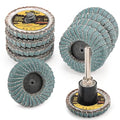 10PCS 60 Grit Curved Flap Disc 2 Inch Roll Lock Quick Change Sanding Discs 1pcs 1/4" Holder Surface Grinding Disc for Die Grinder Metal Surface Grind Burr Finish Weld Rust Paint Removal