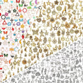 SANNIX 350Pcs Charm for Jewelry Making, Mixed Bulk Antique Gold Tibetan Silver by SANNIX
