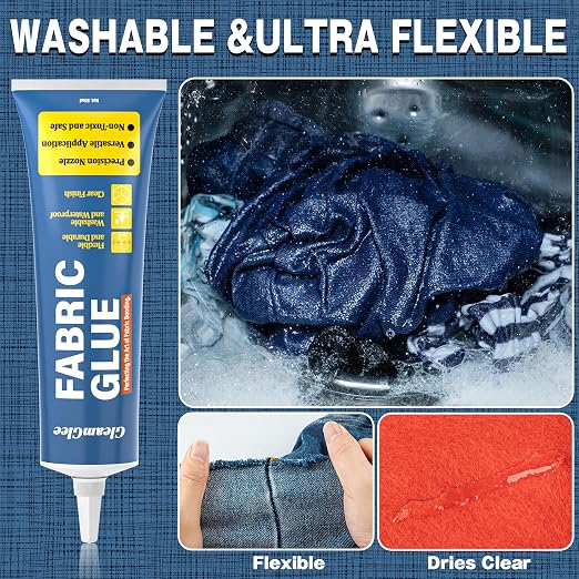 Fabric Glue, Permanent Extra Strong Clear Washable Fabric Adhesive - Image 5