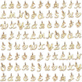 SANNIX 156Pcs/6 Sets Gold Letter Charms by SANNIX