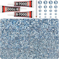32000Pcs Baby Blue Rhinestones for Bedazzling, 6mm Flatback Bedazzler Kit Gems by Worthofbest