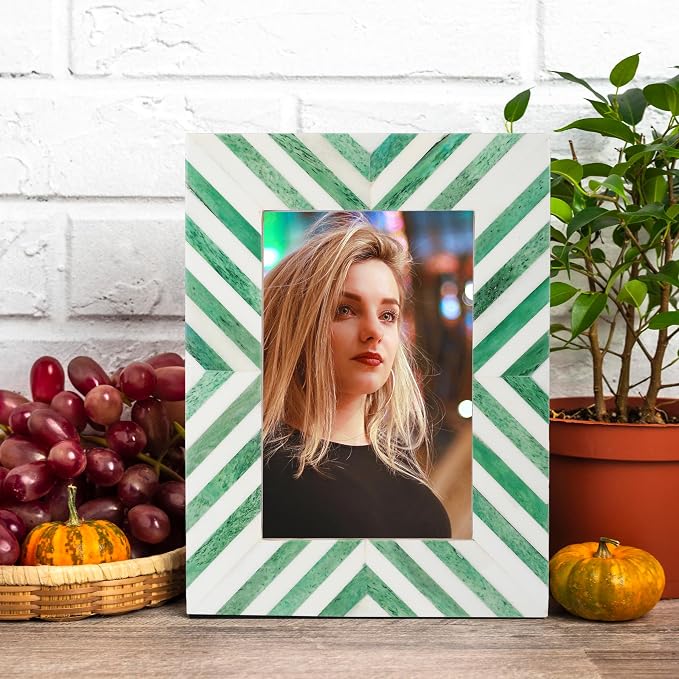 Picture Photo Frame Chevron Herringbone Art Inspired Vintage Table-Top/Wall - Image 3