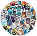 100Pcs Wolf Stickers for Water Bottle, Laptop by BulbaCraft