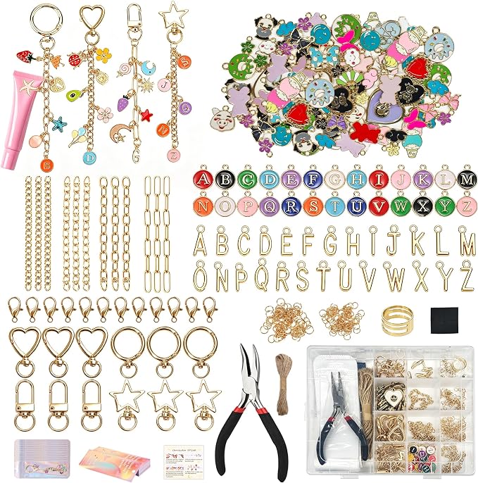 Lemosyu 383Pcs Keychain Making Kit Charms by Unknown