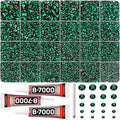 31000Pcs Emerald Green Rhinestones by Worthofbest