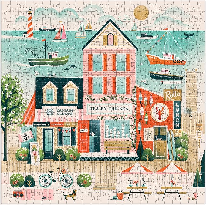 Galison Beside The Sea – 500 Piece Puzzle Fun and Challenging Activity - Image 3