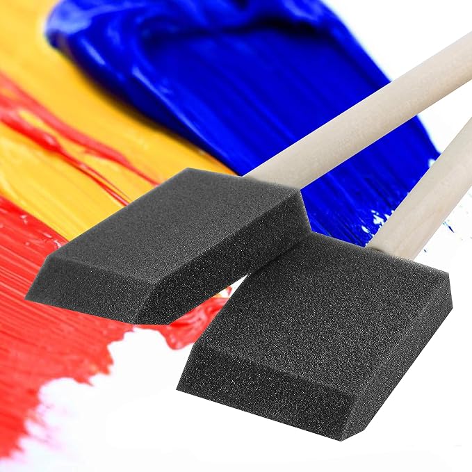 Bates- Foam Paint Brushes, 16 Pack, Violet Sponge Brushes - Image 6
