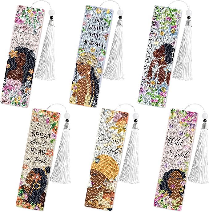 Diamond Art Bookmarks for Women, DIY Book Marks Making Kits for Reading by CRASHOT