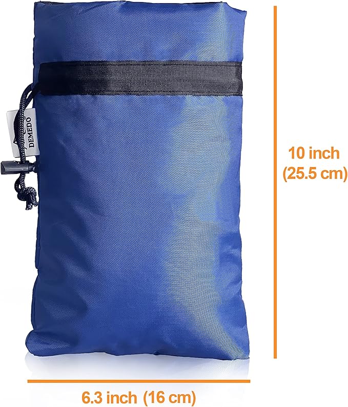 Enlarge Outdoor Faucet Cover for Winter Freeze Protection, 3M Thinsulate, 10"H x 6.3"W Hose Bib Covers for Wall Taps Outside, Waterproof & Frost Free Insulated Spigot Cover, 6 Pcs Faucet Socks - Blue