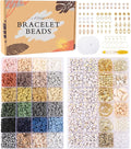 ADIIL 7200 Pcs Clay Beads Friendship Bracelet Making Kit, 24 Colors 6mm Polymer by ADIIL