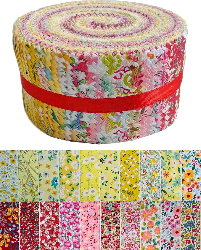 40 Strip Jelly Roll Fabric Strips - Image 5