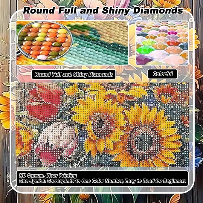 VeGuude Flowers Diamond Art Kits - Image 8