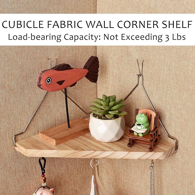 Fabric Wall Cubicle Corner Shelf - Image 2