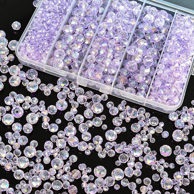 800Pcs 4/6/8/10mm Crystal Glass Beads by Laopottbeads
