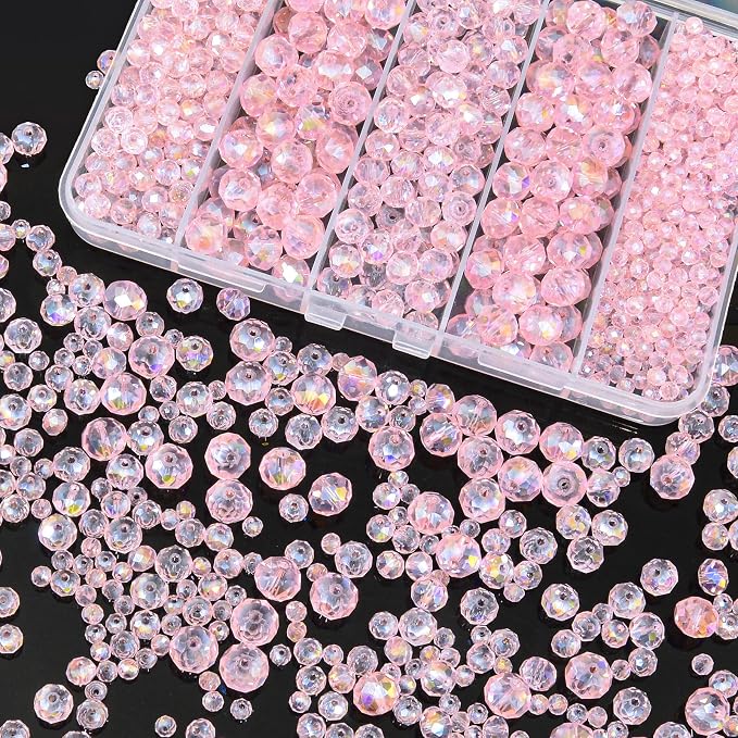 800Pcs 4/6/8/10mm Crystal Glass Beads by Laopottbeads