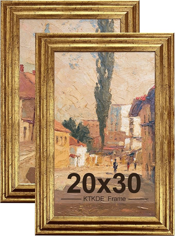 KTKDE 20x30 Picture Frame Set of 2, Ornate Vintage Poster Frames by KTKDE