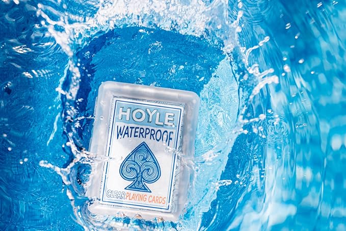 Hoyle Waterproof Clear Plastic Playing Cards 1 Deck Outdoor Pool | Flexible - Image 4