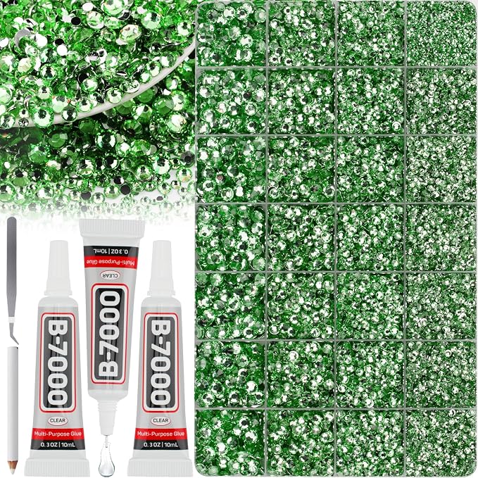 36000Pcs Light Green Rhinestones by Worthofbest
