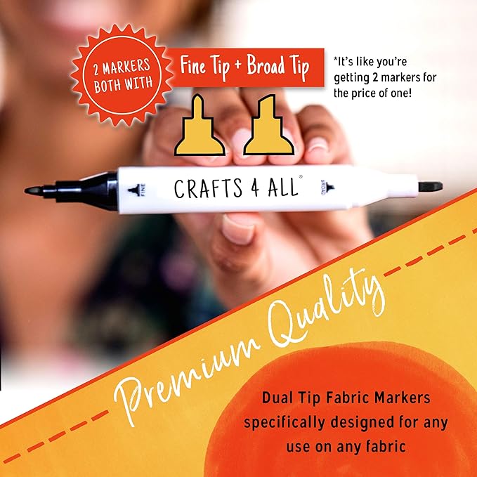 Crafts 4 All Fabric Markers for Clothes - Image 2
