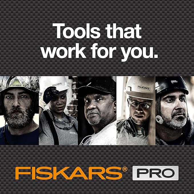 Fiskars Pro Retractable Utility Knife, Heavy Duty Box Cutter with CarbonMax Long-lasting Snap Blade, and Easy Hinge Open with Quick Blade Change and Storage, Orange/Black