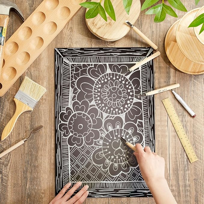 Yeaqee 8 Pcs 12 x 18 Inch Linoleum Blocks - Image 6