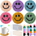 FoszaSzept Smile Punch Needle Coaster Kit, Easy DIY Mug Tufted Making Set by Unknown