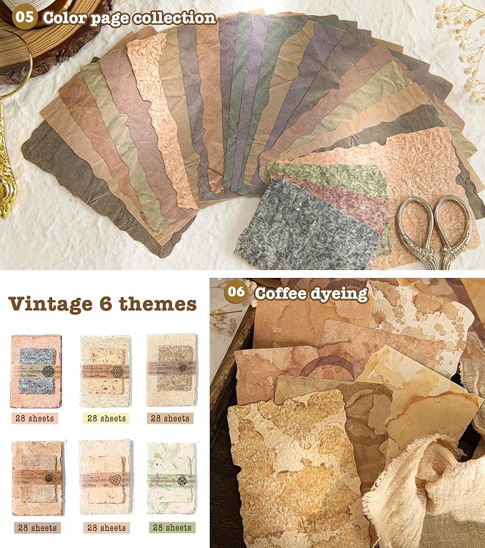 168Pcs Textured Scrapbook Paper Kit - Image 7