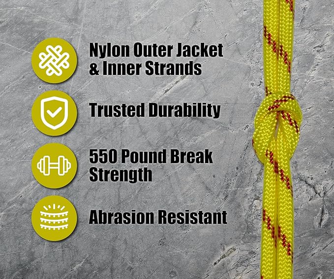 BORED? PARACORD! 550 lb Paracord - Ideal for Crafting, Camping, DIY Projects, Active & Military Outdoors - Strong Survival Rope - Tactical Parachute Cord Type III - Fast Pitch 50 Feet
